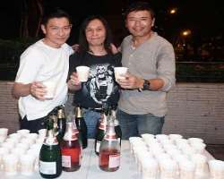Andy Lau consuming alcohol